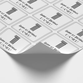 Eerste verjaardag: Kunst Deco Geïnspireerde stijl  Cadeaupapier