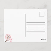 Eerste verjaardag lente kersenbloesems bloemstuk c briefkaart (Achterkant)