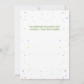 Eerste verjaardag leprechaun boft op een klaver Ie Kaart (Achterkant)