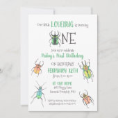 Eerste verjaardag liefdesbeestjes kaart (Voorkant)