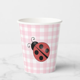 Eerste verjaardag lieveheersbeestje zoet als besse papieren bekers