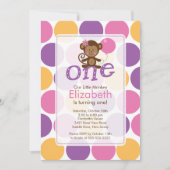 Eerste verjaardag Little Monkey Birthday Uitnodigi Kaart (Voorkant)