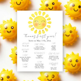 Eerste verjaardag Little Sun mijlpaal verjaardag Poster