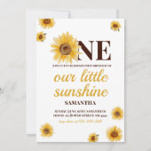 Eerste verjaardag Little Sunshine Sunflower Custom Kaart (Voorkant)