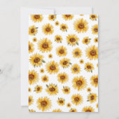 Eerste verjaardag Little Sunshine Sunflower Custom Kaart (Achterkant)