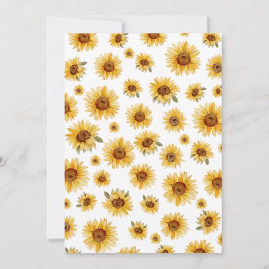 Eerste verjaardag Little Sunshine Sunflower Custom Kaart (Achterkant)