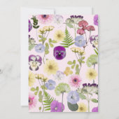 Eerste verjaardag Little Wildflower Pink Floral Gi Kaart (Achterkant)