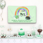 Eerste verjaardag Lucky One Rainbow Shamrock Poem Spandoek