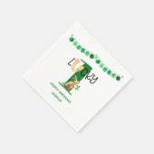 Eerste verjaardag Lucky One Shamrock Bunting & Rab Servet (Hoek)