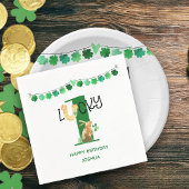 Eerste verjaardag Lucky One Shamrock Bunting & Rab Servet