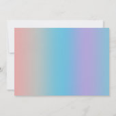 Eerste verjaardag magische eenhoorn roze blauw kaart (Achterkant)