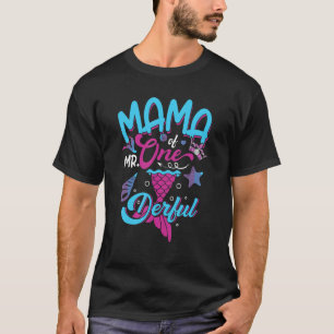 Eerste verjaardag mama van de heer Een Derful Part T-shirt