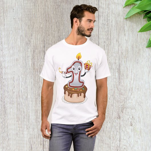 Eerste Verjaardag Mascotte Mannen T-shirt