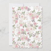 Eerste verjaardag meisje hoge stoel bunting kaart (Achterkant)