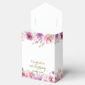 Eerste verjaardag meisje Kleine Pompoen Roze Bloem Bedankdoosjes (Geopend)