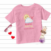 Eerste Verjaardag Meisje Roze Vliegtuig Gele Zonne Kinder Shirts