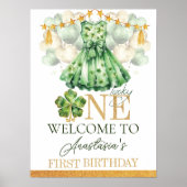 Eerste verjaardag meisje St. Patrick's Day geperso Poster (Voorkant)