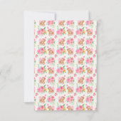 Eerste Verjaardag Meisje Teddy Bear Ice Cream Bedankkaart (Achterkant)