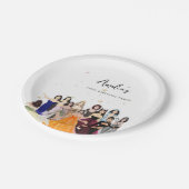 Eerste verjaardag, meisje verjaardag, dierenriem papieren bordje (Gekanteld)