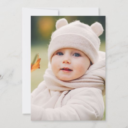 Eerste verjaardag Meisjes Kleine Pompoen Bloem Fot Kaart (Achterkant)