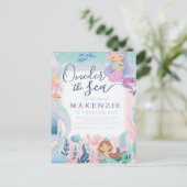 Eerste verjaardag Mermaid Briefkaart (Staand voorkant)