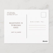 Eerste verjaardag Mermaid Briefkaart (Achterkant)