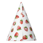 Eerste verjaardag met aardbei feesthoedjes (Achterkant)