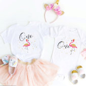Eerste verjaardag met Flamingo Baby Girl Romper