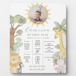 Eerste verjaardag mijlpaal Nyala Safari Dieren Fotoplaat