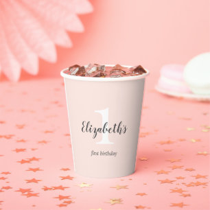 Eerste verjaardag Modern Papieren Bekers