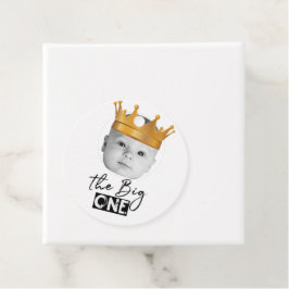 Eerste Verjaardag Moderne Foto Dank u Bedankjes Labels