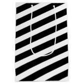 Eerste Verjaardag Moderne Foto Zwart Wit Dank u Medium Cadeauzakje (Achterkant)