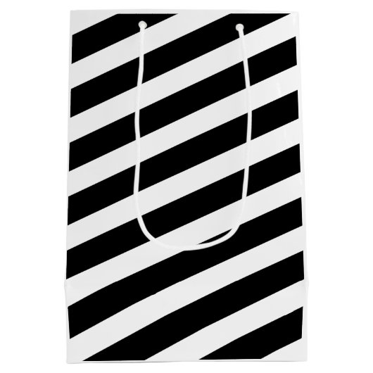 Eerste Verjaardag Moderne Foto Zwart Wit Dank u Medium Cadeauzakje (Achterkant)