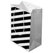 Eerste Verjaardag Moderne Foto Zwart Wit Dank u Medium Cadeauzakje (Achterkant Gekanteld)