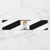 Eerste Verjaardag Moderne Foto Zwart Wit Waterfles Etiket (Enkel label)