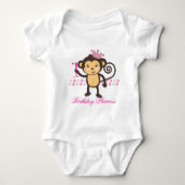  eerste verjaardag Monkey Princess Shirt (Voorkant)
