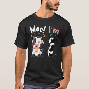 Eerste verjaardag Moo I'm 1 Koe Boerderij Animal B T-shirt