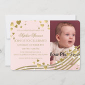 Eerste verjaardag muziek en harten kaart (Voorkant)