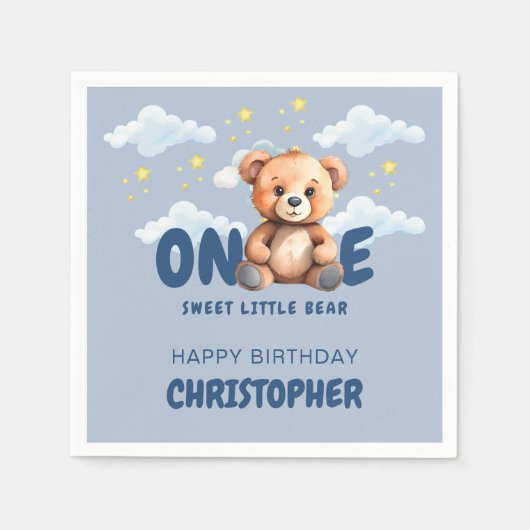 Eerste verjaardag Napkins Servet (Voorkant)