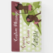 Eerste verjaardag of Baby shower Banner voor Twin (Verticaal)