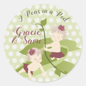 Eerste verjaardag of Sticker van de partij Baby sh (Voorkant)