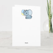 Eerste verjaardag olifant op maat gemaakt kaart (Achterkant)