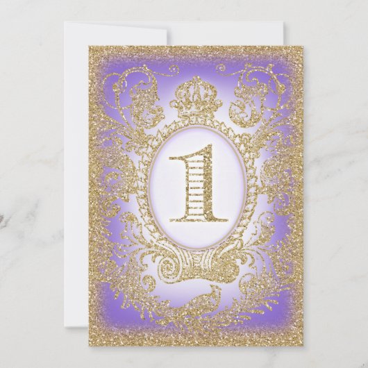 Eerste verjaardag Once Upon a Time Princess Paarse Kaart (Voorkant)
