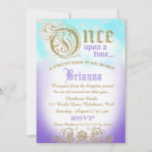 Eerste verjaardag Once Upon a Time Princess Paarse Kaart (Achterkant)