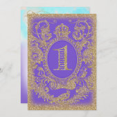 Eerste verjaardag Once Upon a Time Princess Paarse Kaart (Voorkant / Achterkant)