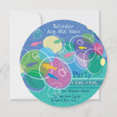 Eerste verjaardag, onder het zee, Blue Dolphin Kaart (Achterkant)