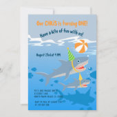 eerste verjaardag onder het zee shark whale boy pa kaart (Voorkant)