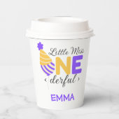 Eerste verjaardag One-Derful Papieren Bekers (Achterkant)