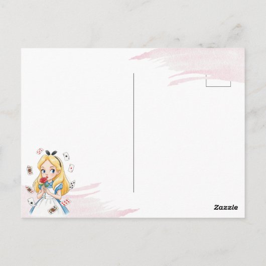 Eerste verjaardag ONEderland Wonderland Thema Uitn Briefkaart (Achterkant)