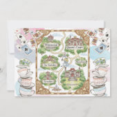 Eerste verjaardag ONEderland Wonderland Theme Invi Kaart (Achterkant)